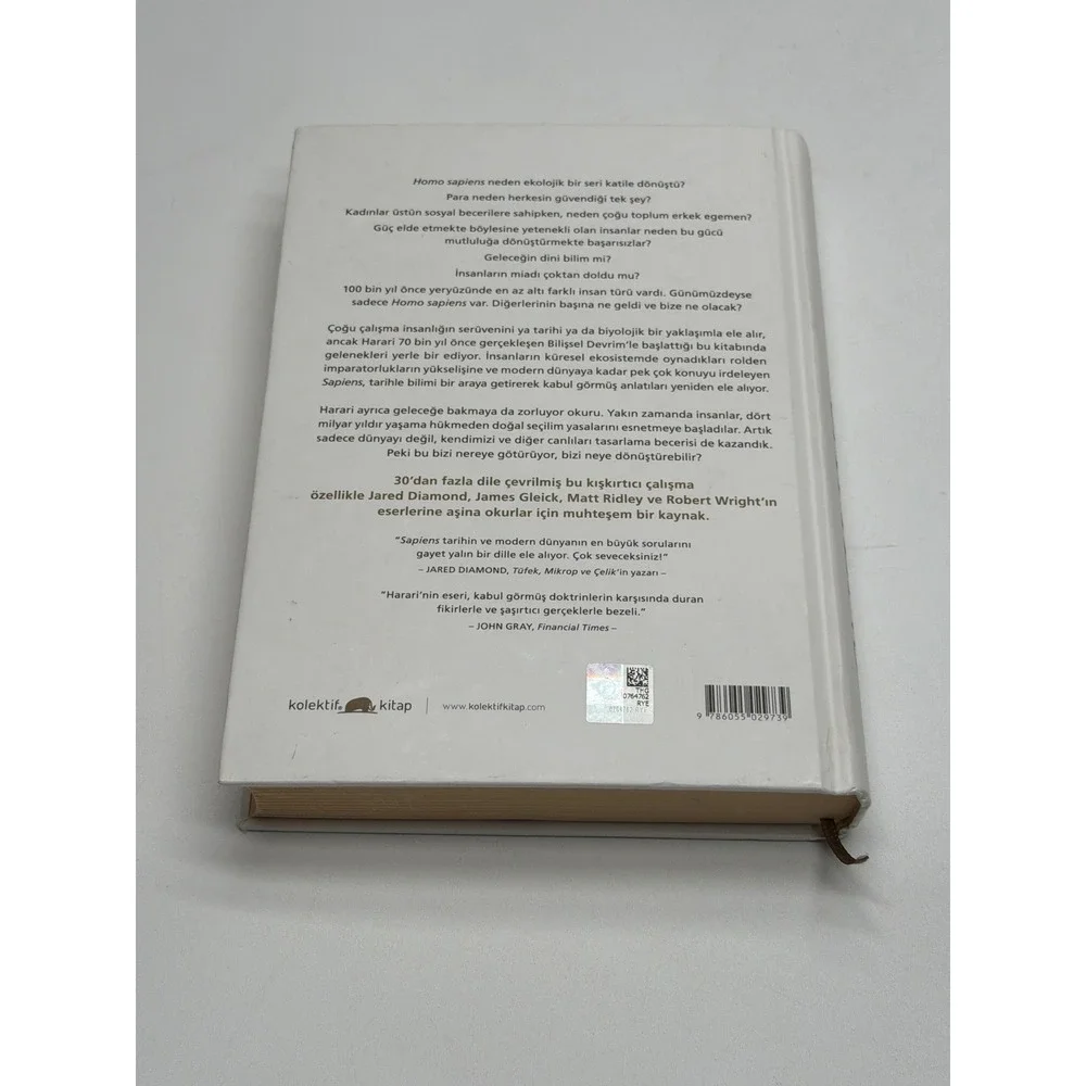 Sapiens Animals to‎ Gods Turkish Edition Hardcover Book by Yuval Noah Harari